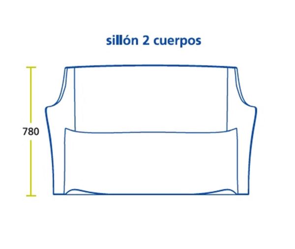 Sillón De Plástico Sofá 2 Cuerpos (polietileno) - Imagen 11