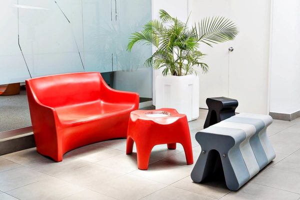 Sillón de plástico sofá 2 cuerpos polietileno goofertas 2