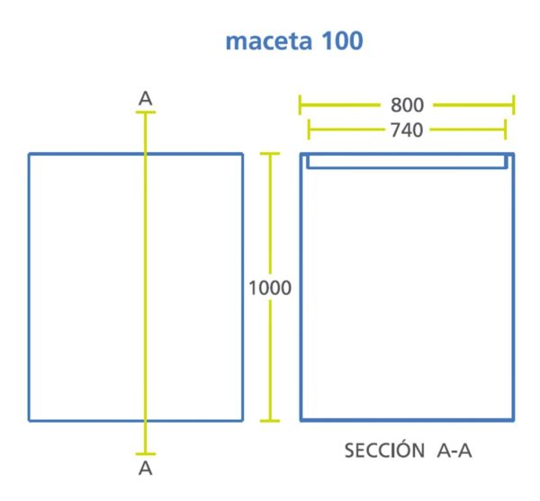 Maceta de Plástico 100 iluminada (Polietileno) - Imagen 7