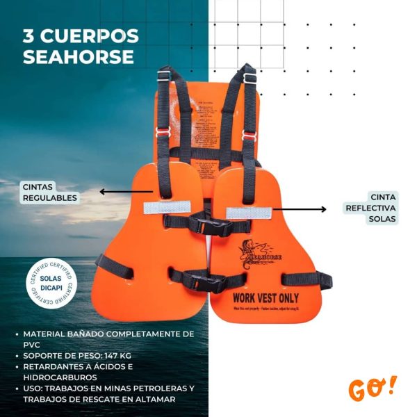Chaleco Salvavidas Profesional Seahorse 3 Cuerpos goofertas 2