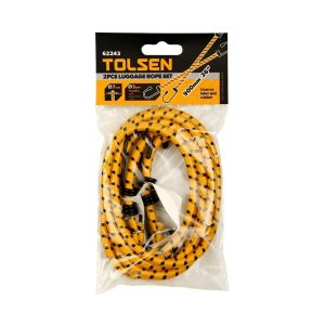 Cuerda Elastica Reforzada con Ganchos Metalicos Multiuso 2 juegos 90cm TOLSEN goofertas 1