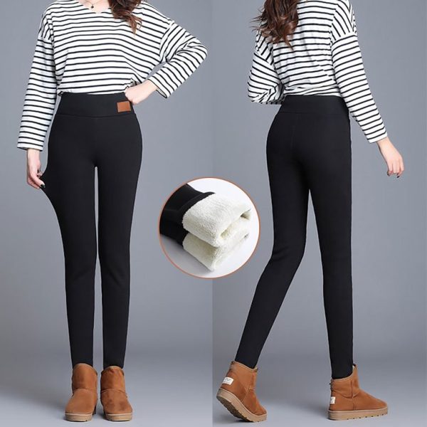 Leggins térmicos cálidos con forro polar pantalón para mujer goofertas 7