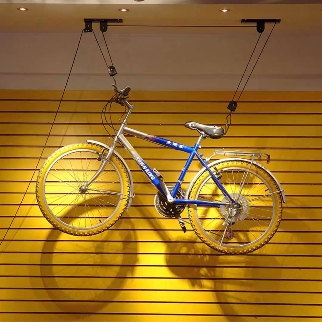 Sistema de polea superior para bicicletas 7