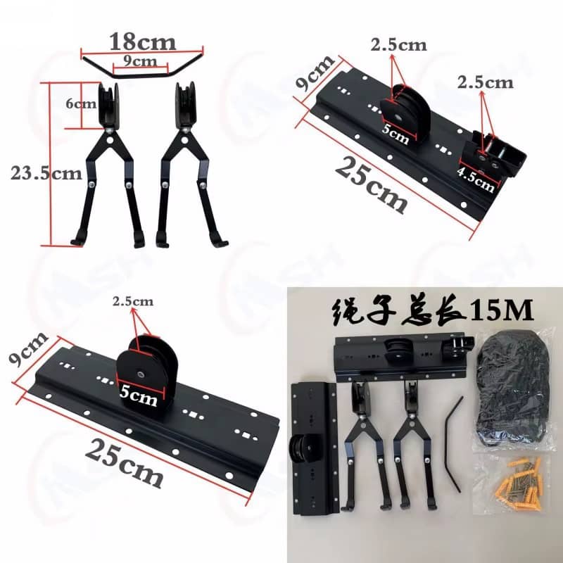 Sistema de polea superior para polipastos de bicicletas o escaleras goofertas 6